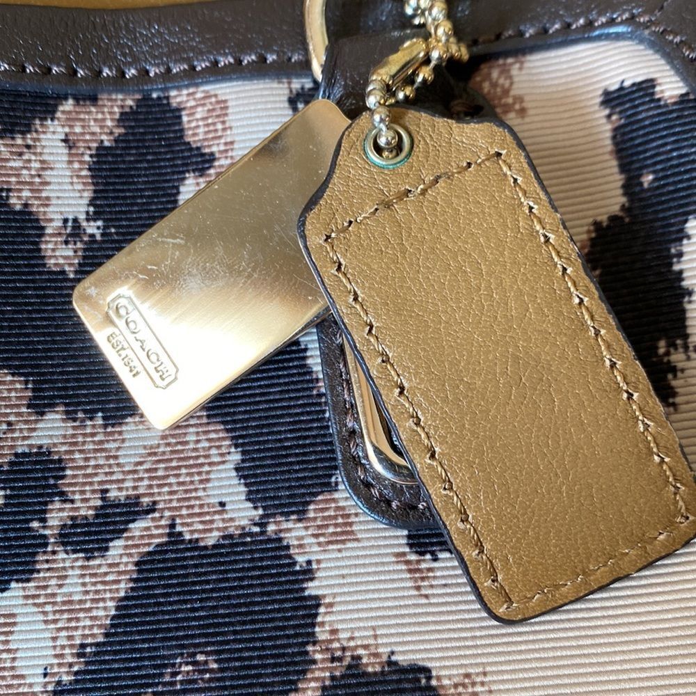 Coach Madison Kimberly Ocelot Print Carry All Handbag 25207 Light Khaki - Picture 6 of 12